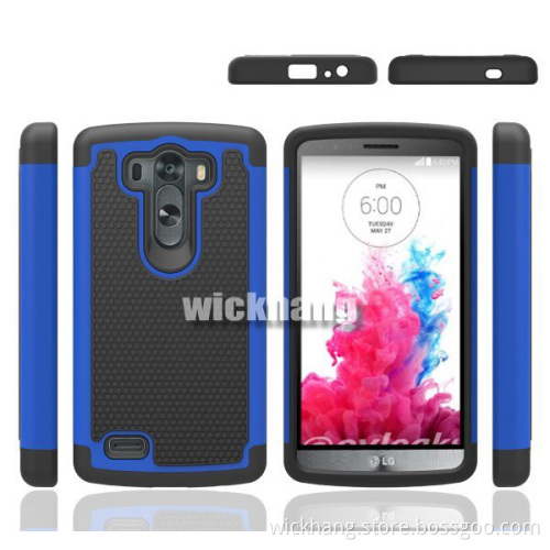 Hybrid Defender Hybird Hard Rubber Phone Case for LG G3